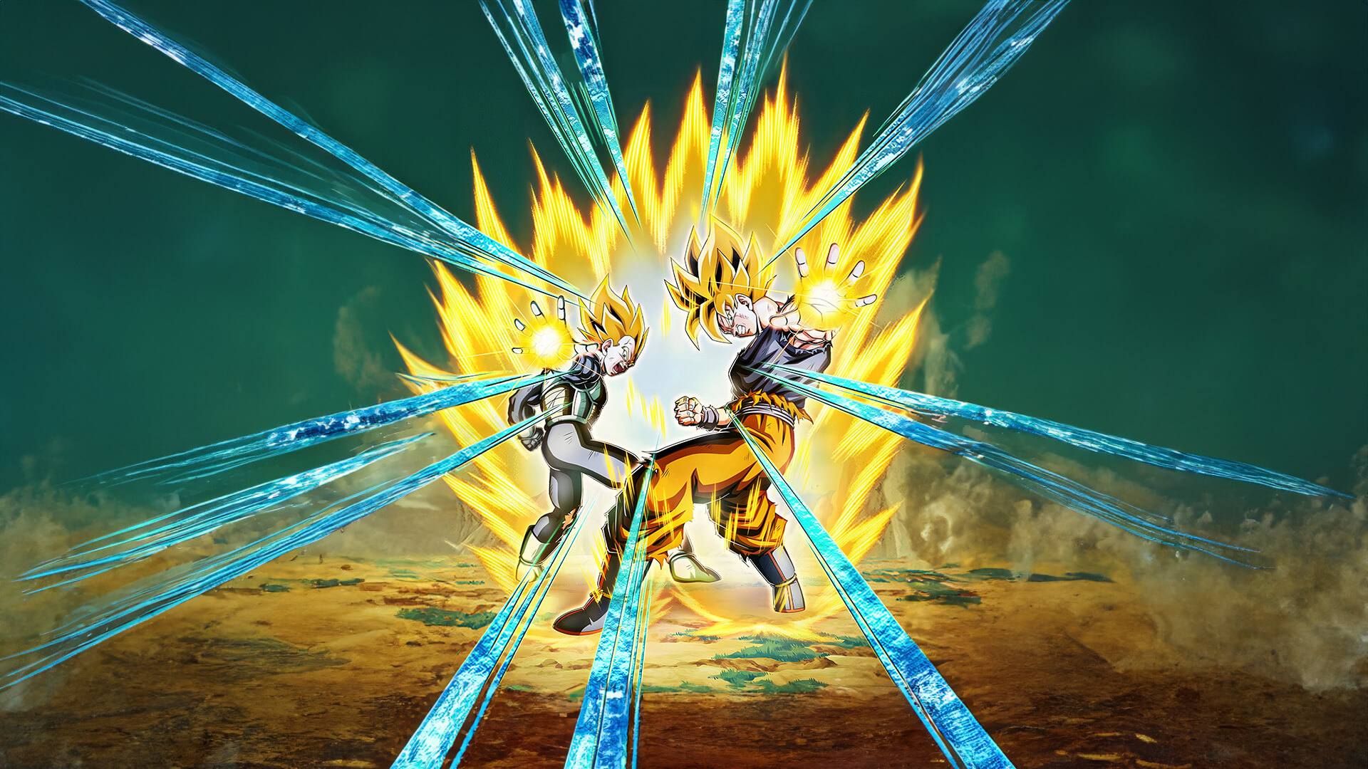 Son Goku SS et Vegeta SS, duel final à pleine puissance 