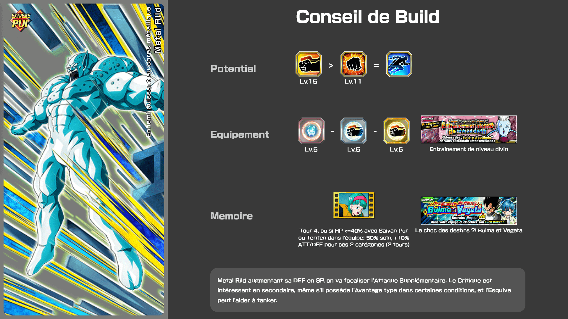 Fiche n°1 Metal Rild : Ennemi puissant au corps métallique