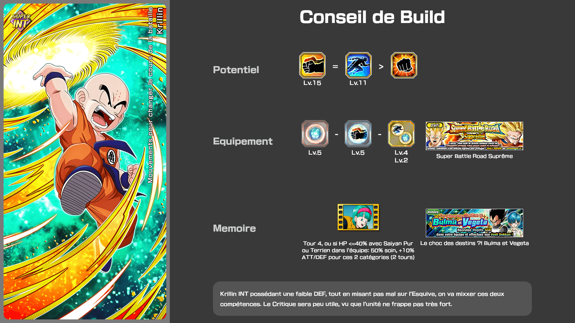 Fiche n°2 Krillin : Mouvements pour changer le cours de la bataille