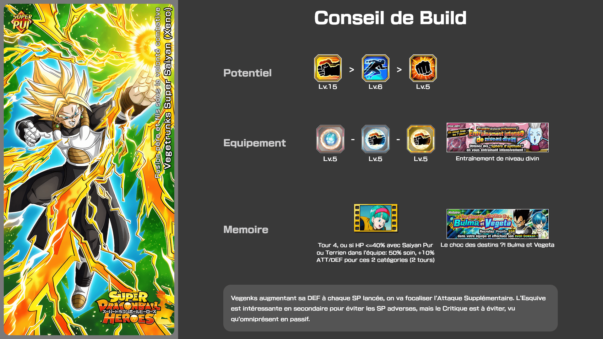 Fiche n°2 Vegetenks Super Saiyan (Xeno) : Fusion père et fils sous la volonté combative
