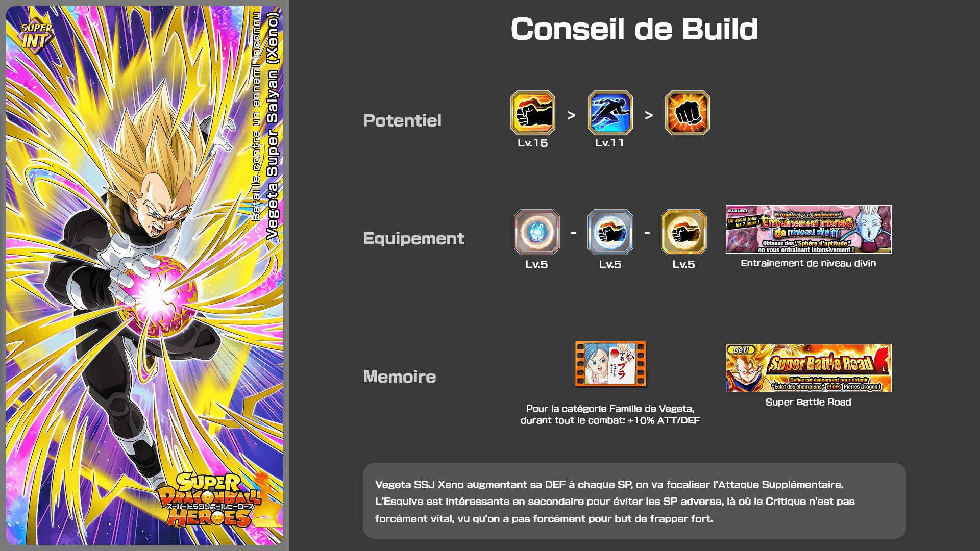 Fiche n°2 Vegeta Super Saiyan (Xeno) : Bataille contre un ennemi inconnu