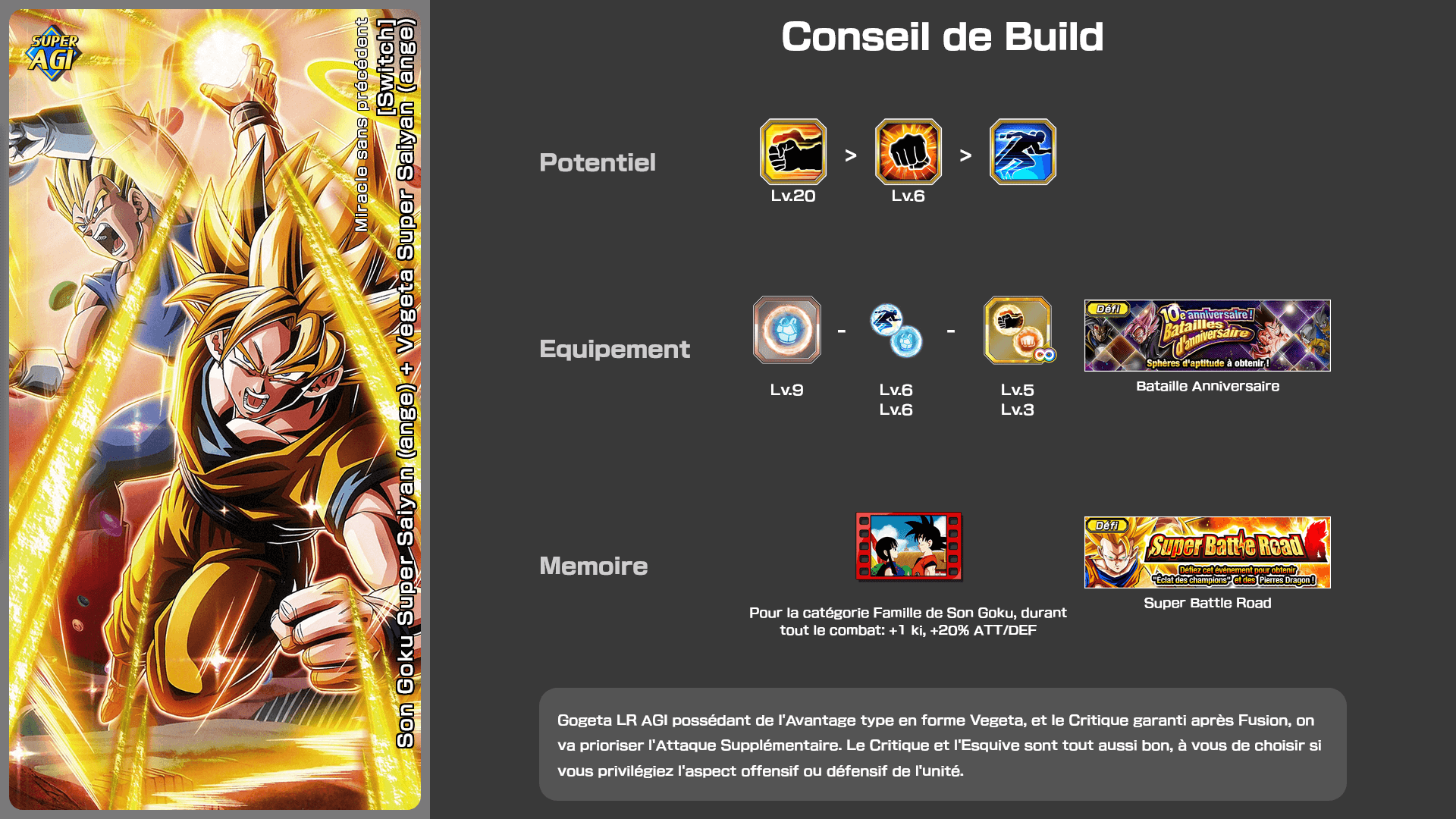 Fiche n°2 Son Goku Super Saiyan (ange) + Vegeta Super Saiyan (ange) [Switch] : Miracle sans précédent