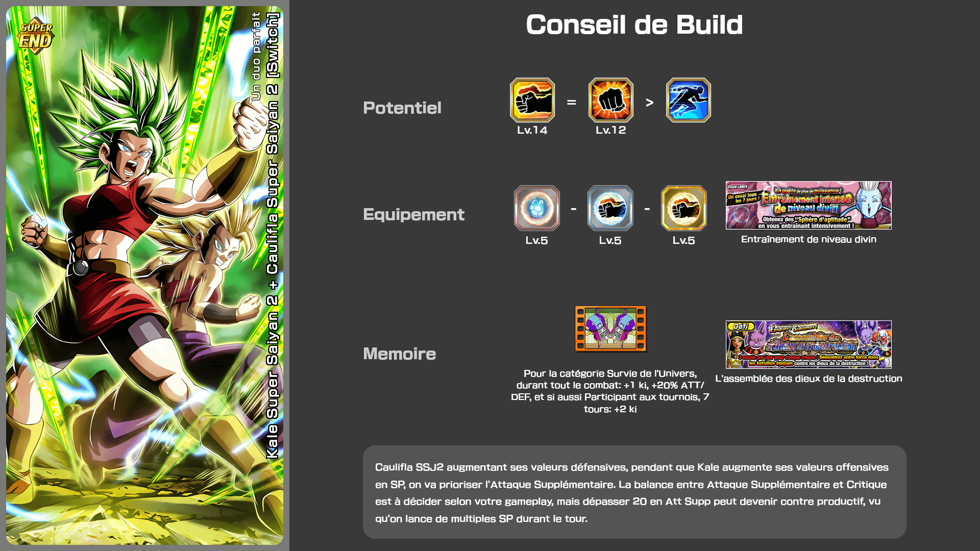 Fiche n°2Kale Super Saiyan 2 + Caulifla Super Saiyan 2 [Switch] : Un duo parfait