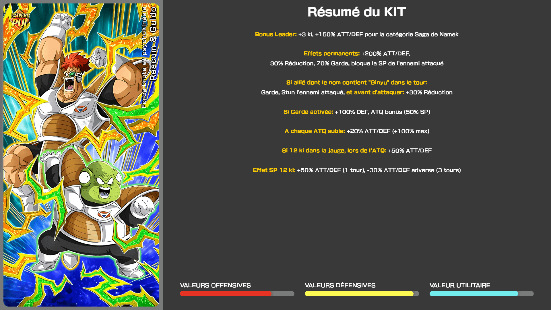 Fiche n°1Reacoom & Guldo : Puissance brutale et Psykokynésie