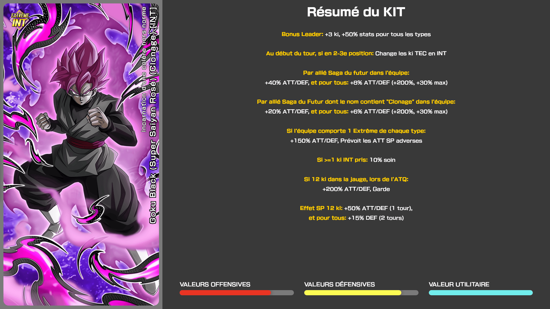 Fiche n°1Goku Black (Super Saiyan Rosé) (Clonage) [INT] : Incarnation d'une colère hors norme