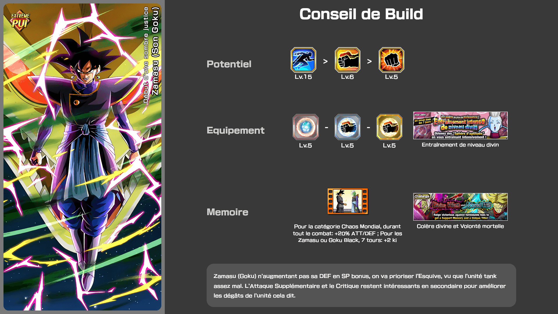 Fiche n°2Zamasu (Goku) : Début d'une sombre justice