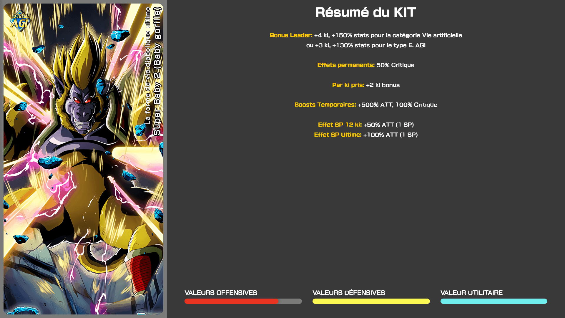 Fiche n°1Super Baby 2 (Baby gorille) [Oozaroo] : La forme de vie diabolique ultime
