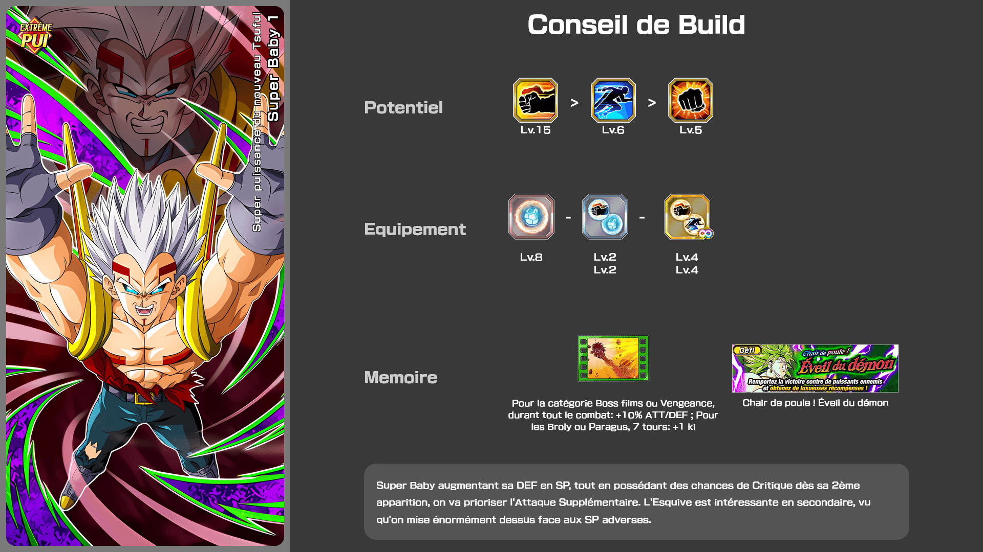 Fiche n°2Super Baby 1 : Super puissance du nouveau Tsuful