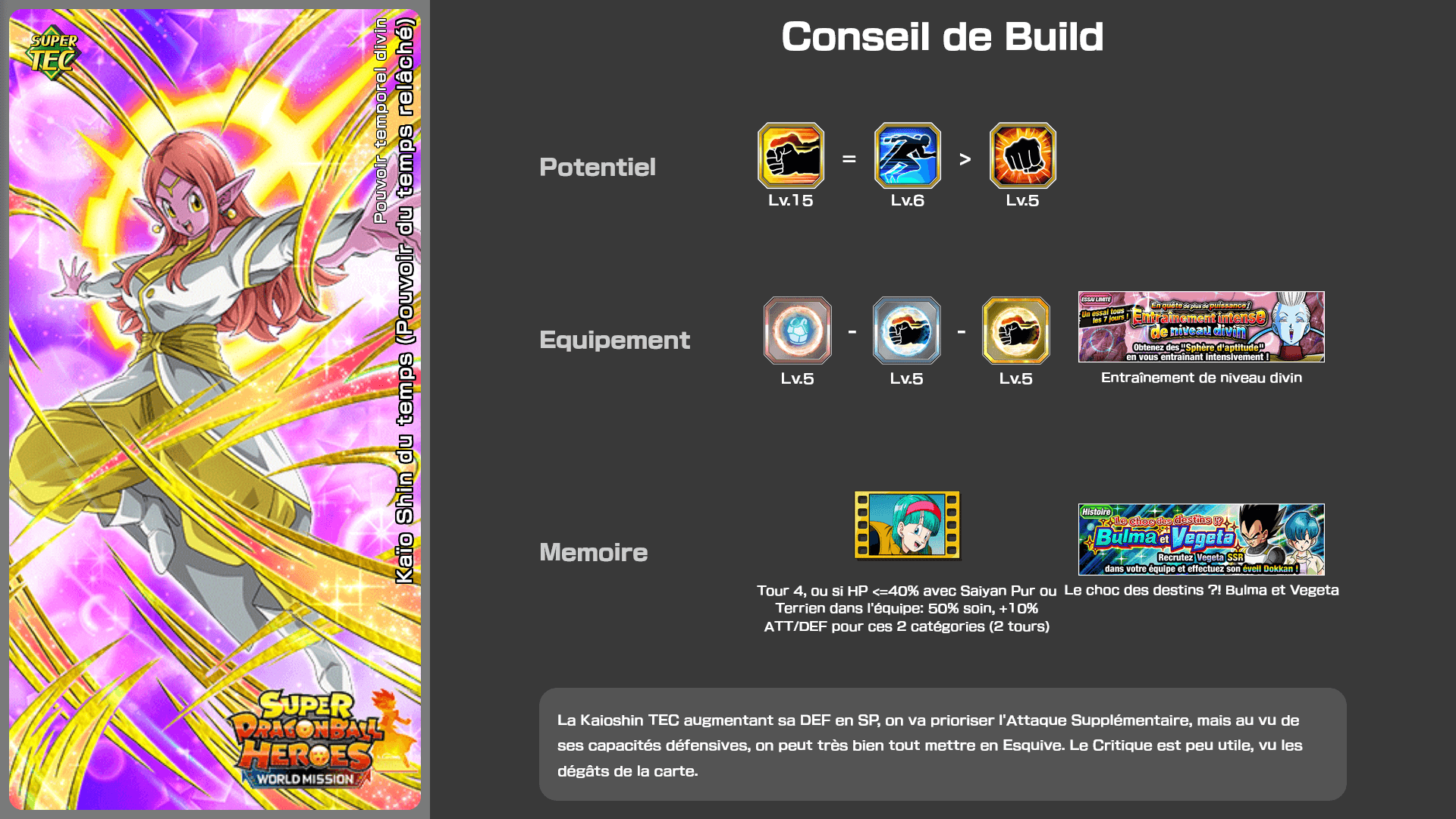 Fiche n°1Kaïo Shin du temps (Pouvoir du temps relâché) : Pouvoir temporel divin