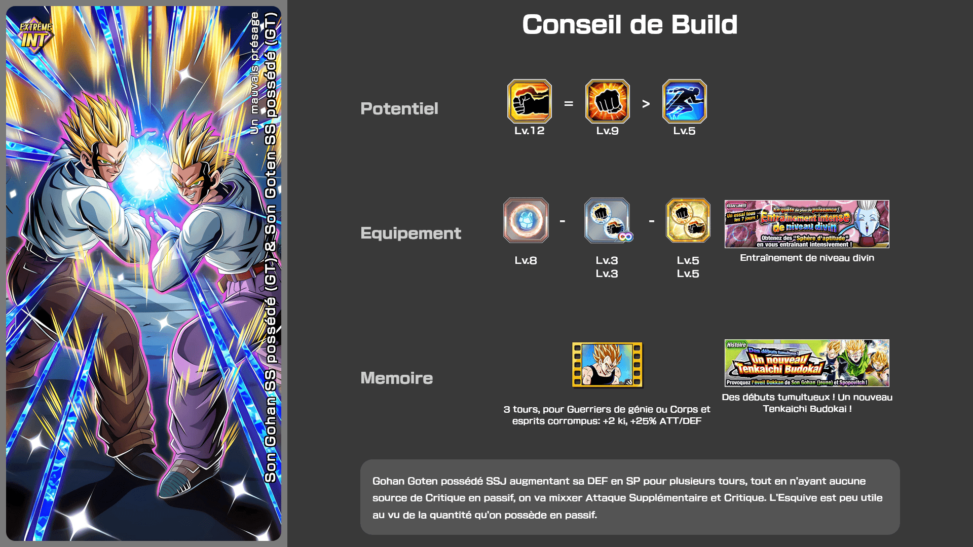Fiche n°2Son Gohan SS possédé (GT) & Son Goten SS possédé (GT) : Un mauvais présage