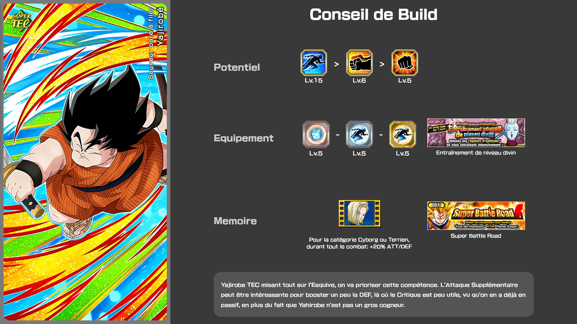Fiche n°1Yajirobe : Sauveur paré à filer