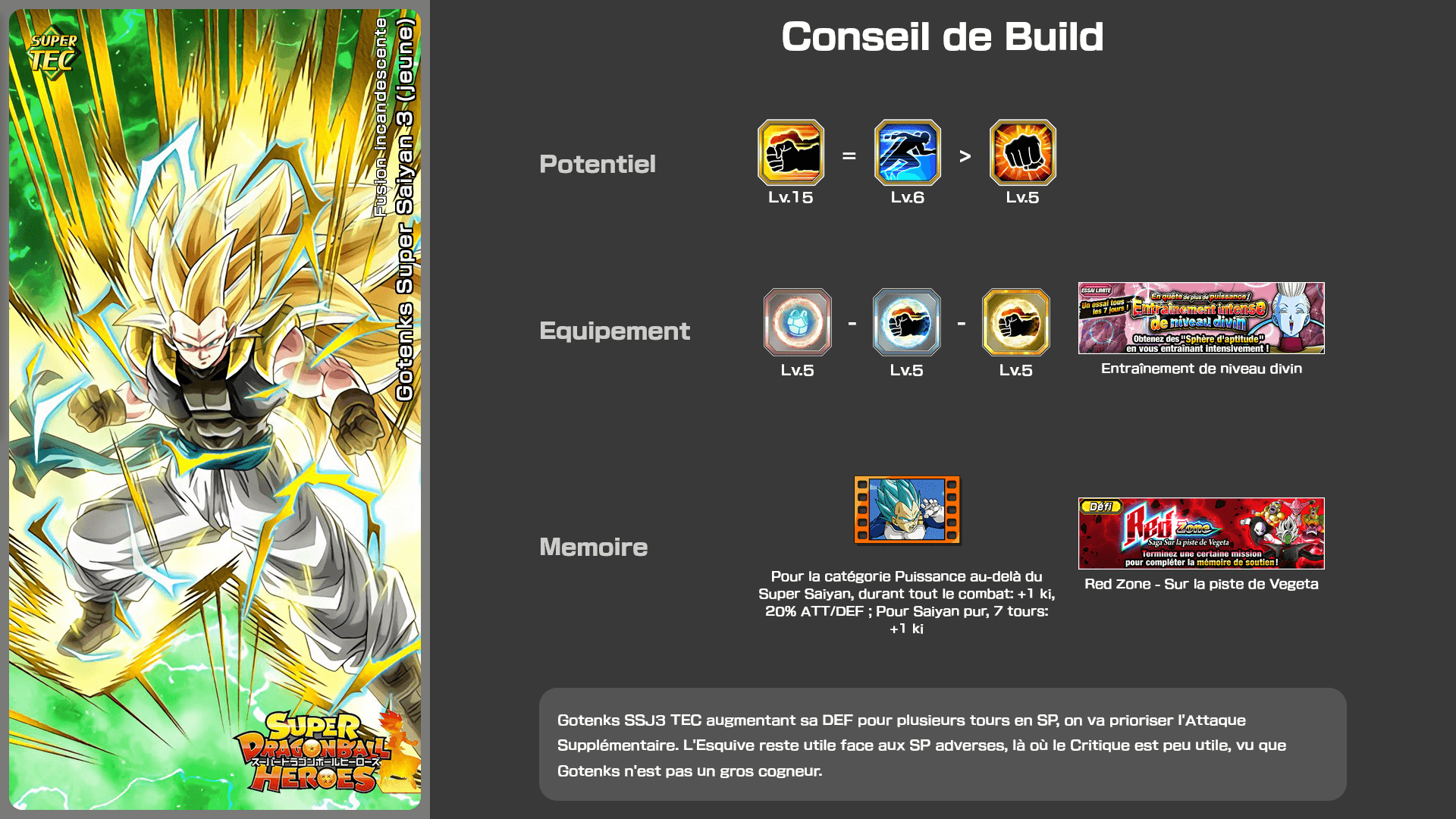 Fiche n°1Gotenks Super Saiyan 3 (jeune) : Fusion incandescente