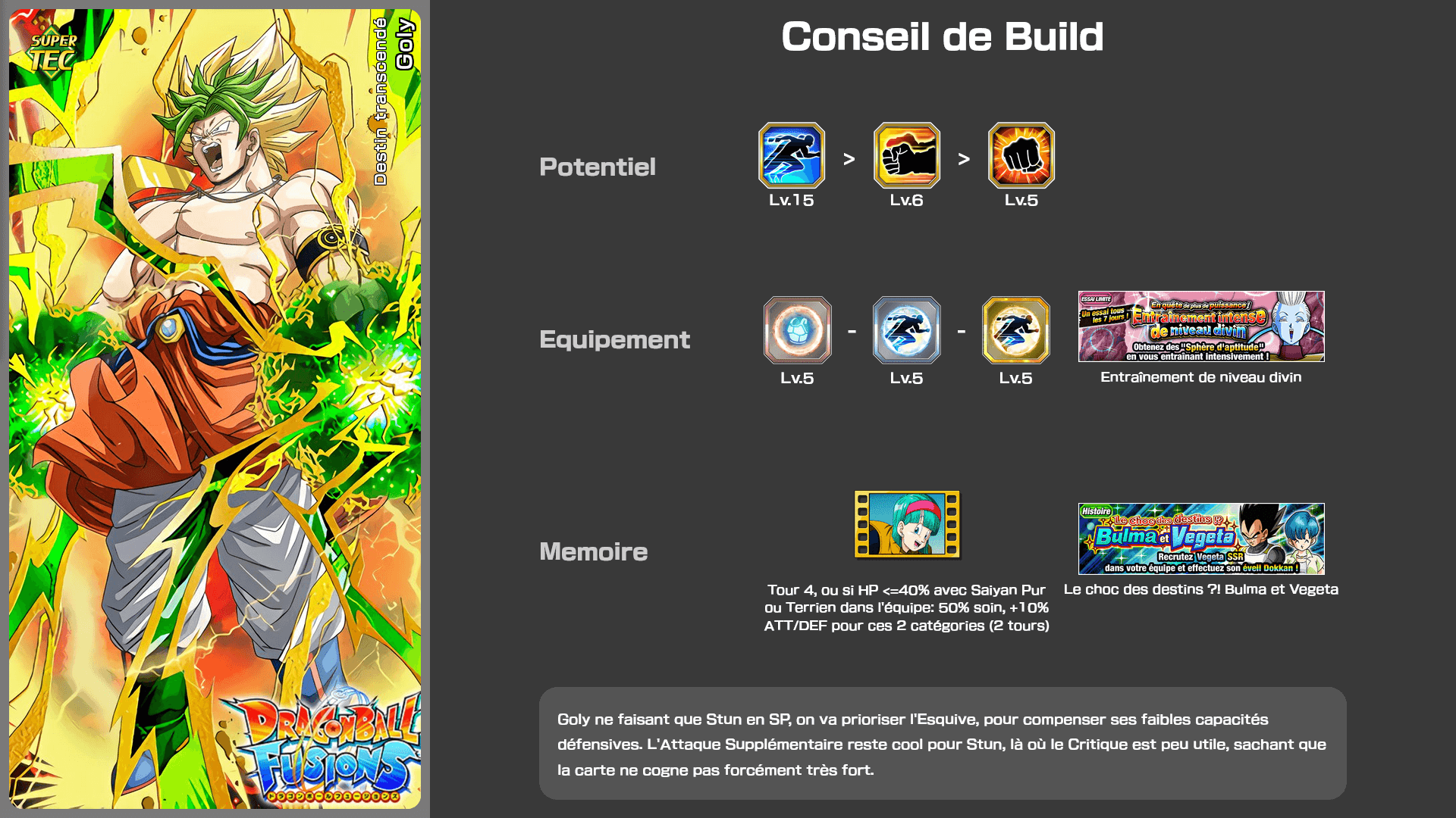 Fiche n°1Goly : Destin transcendé