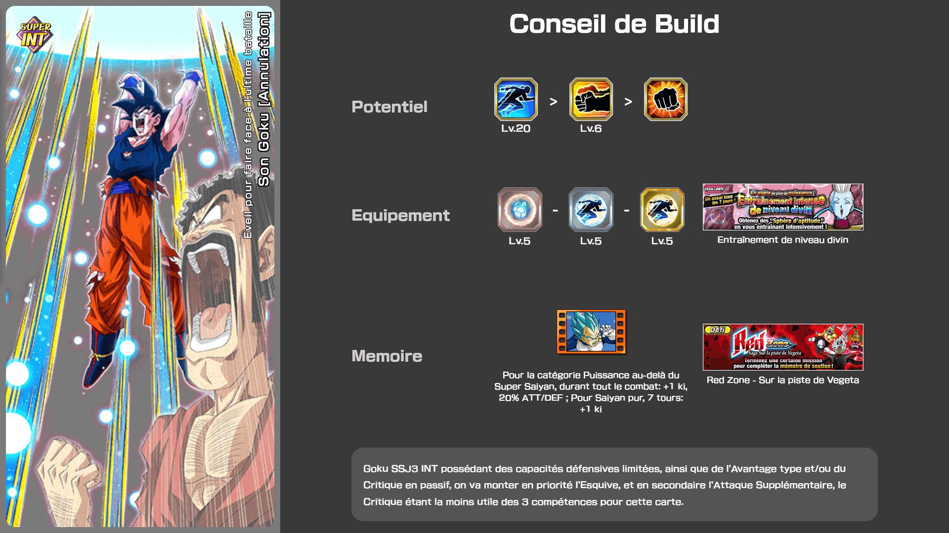 Fiche n°1Son Goku [Annulation] : Eveil pour faire face à l'ultime bataille