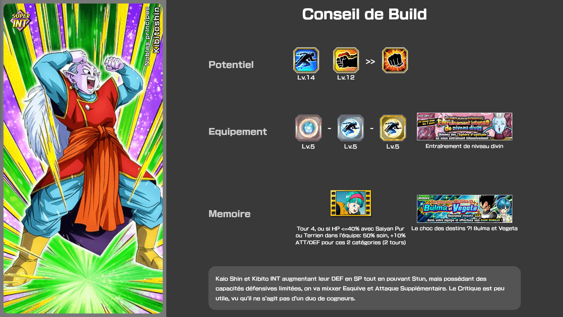 Fiche n°1Kibitoshin : Noble conviction