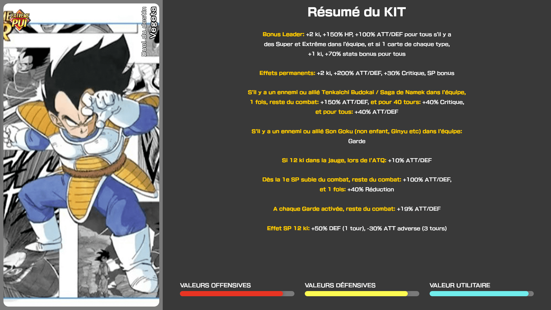 Fiche n°1Vegeta : Duel du destin