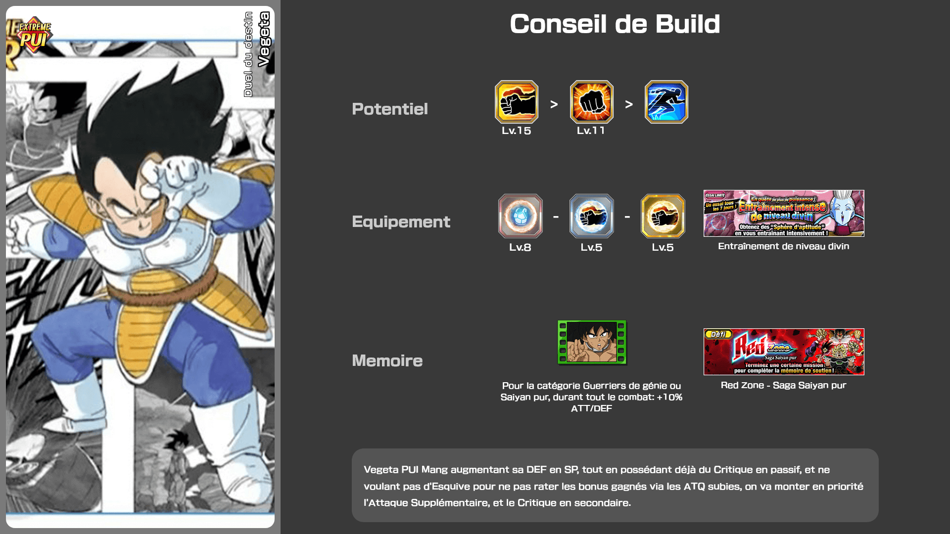 Fiche n°2Vegeta : Duel du destin