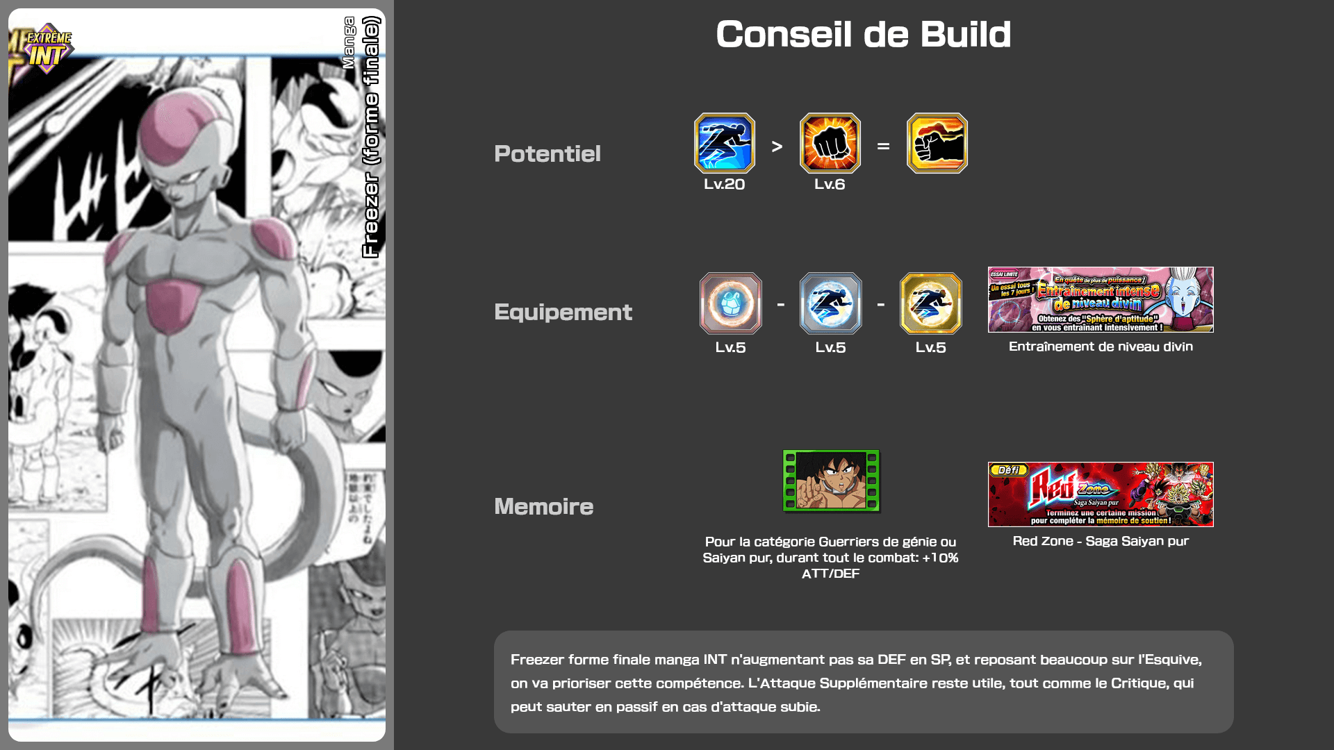 Fiche n°2Freezer (forme finale) : Manga