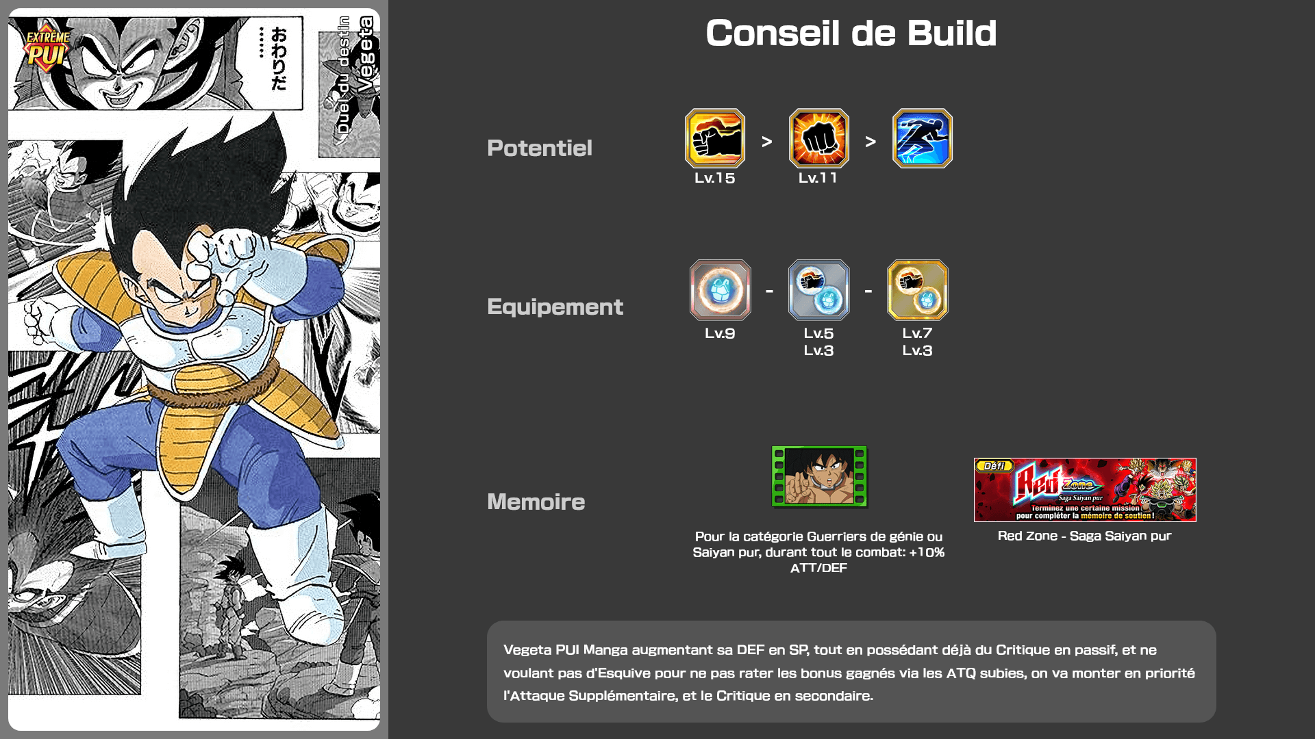 Fiche n°2Vegeta : Duel du destin