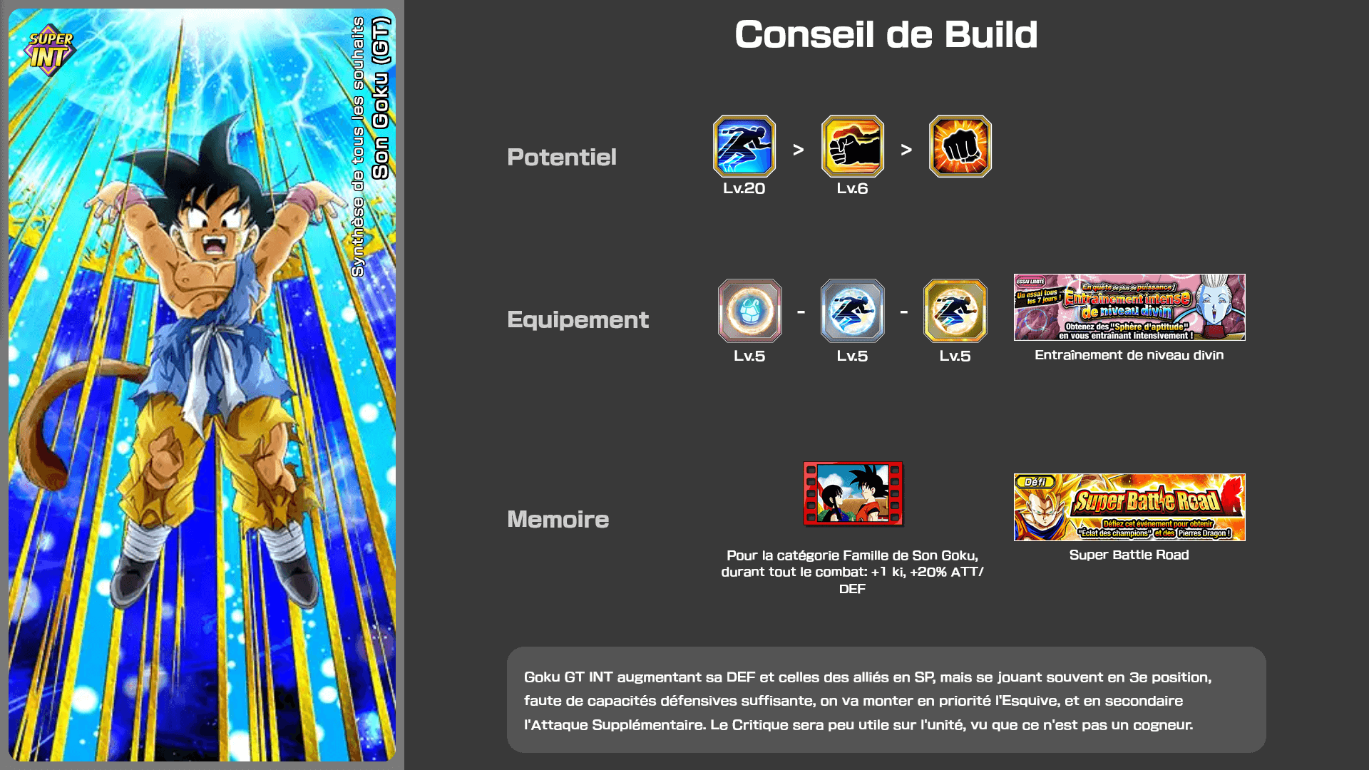 Fiche n°1Son Goku (GT) : Synthèse de tous les souhaits