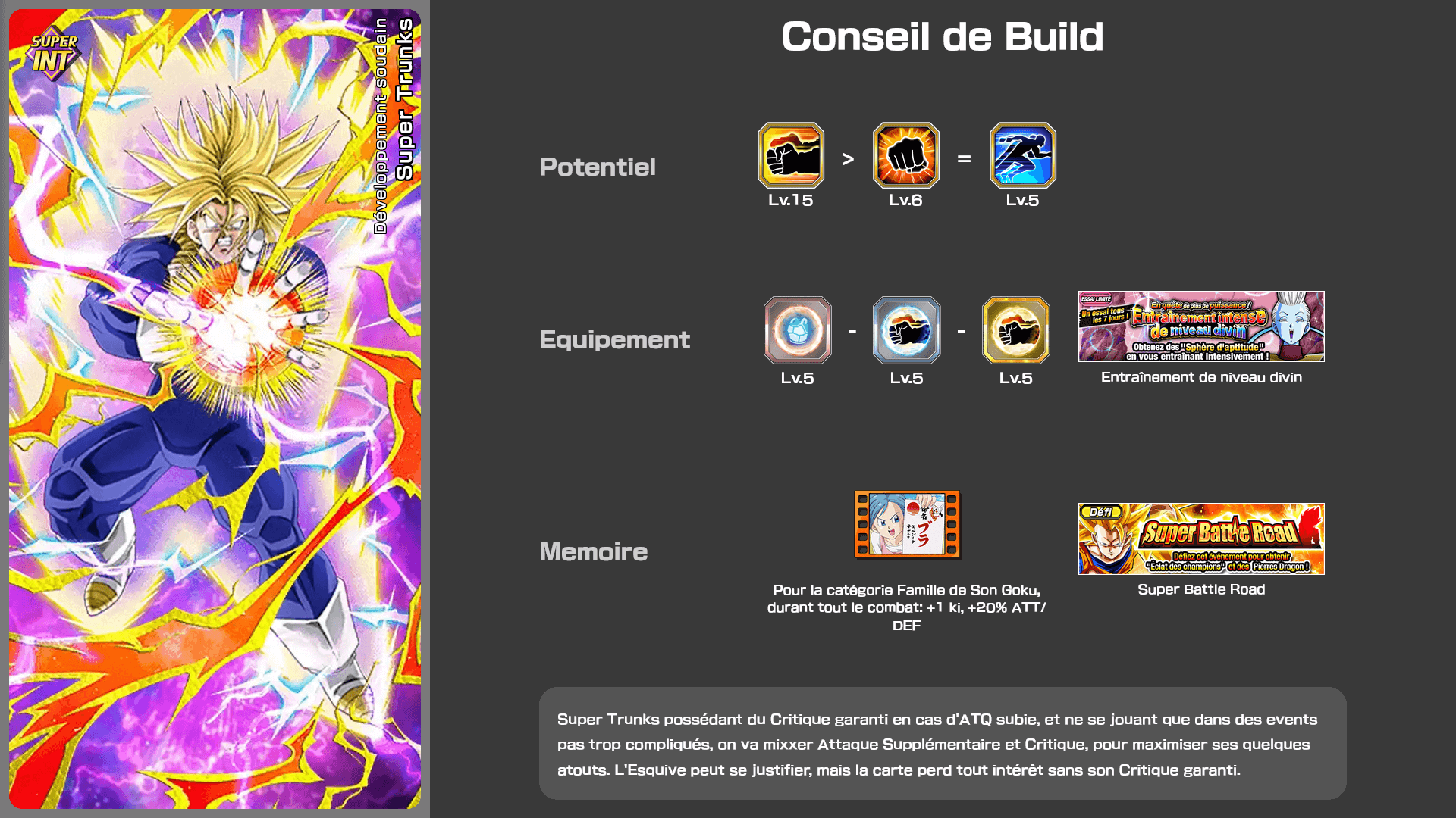 Fiche n°1Super Trunks : Développement soudain