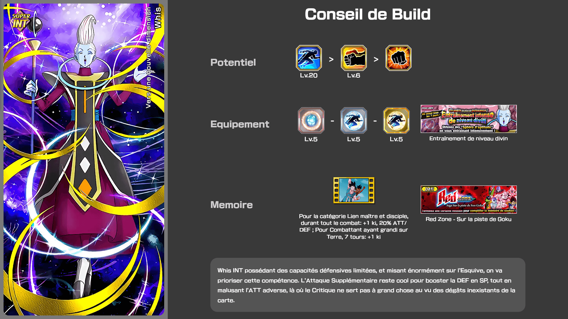 Fiche n°1Whis : Vers une nouvelle dimension