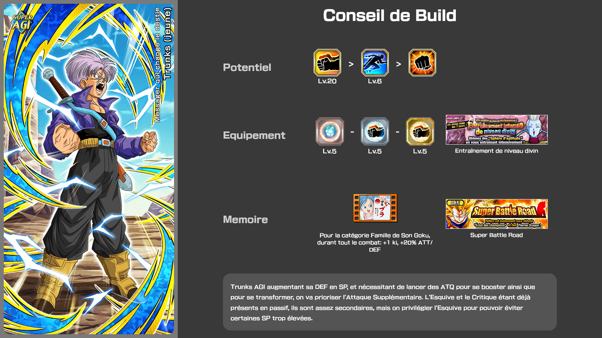 Fiche n°2Trunks (jeune) : Message qui change le destin