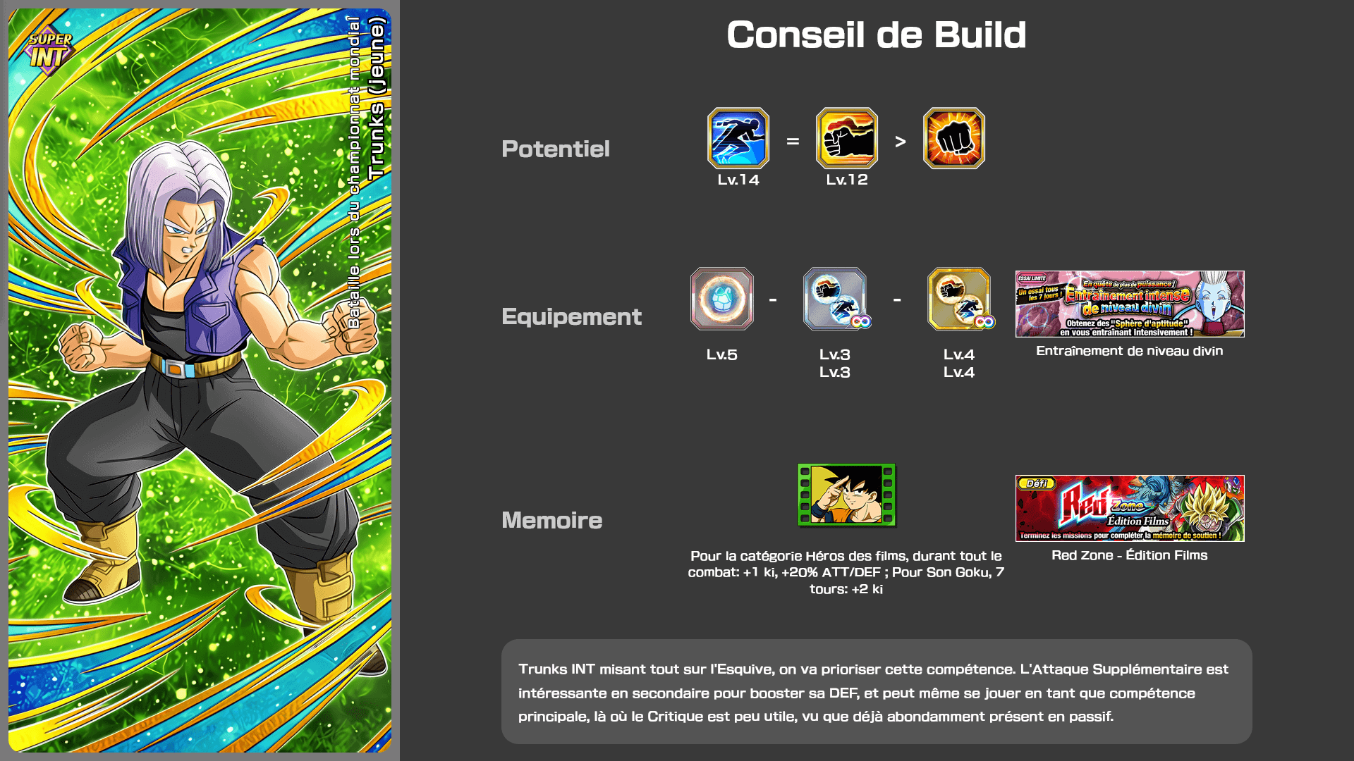 Fiche n°2Trunks (jeune) : Bataille lors du championnat mondial