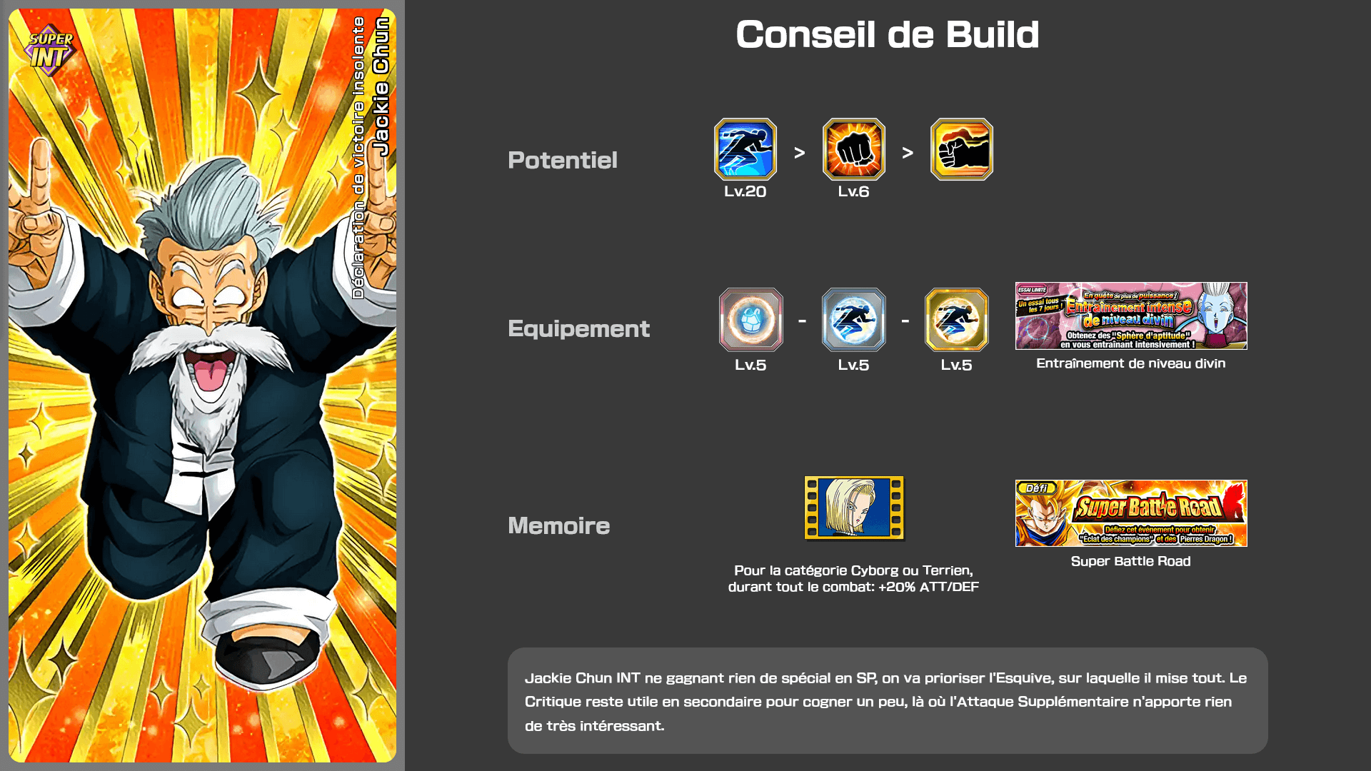 Fiche n°1Jackie Chun : Déclaration de victoire insolente