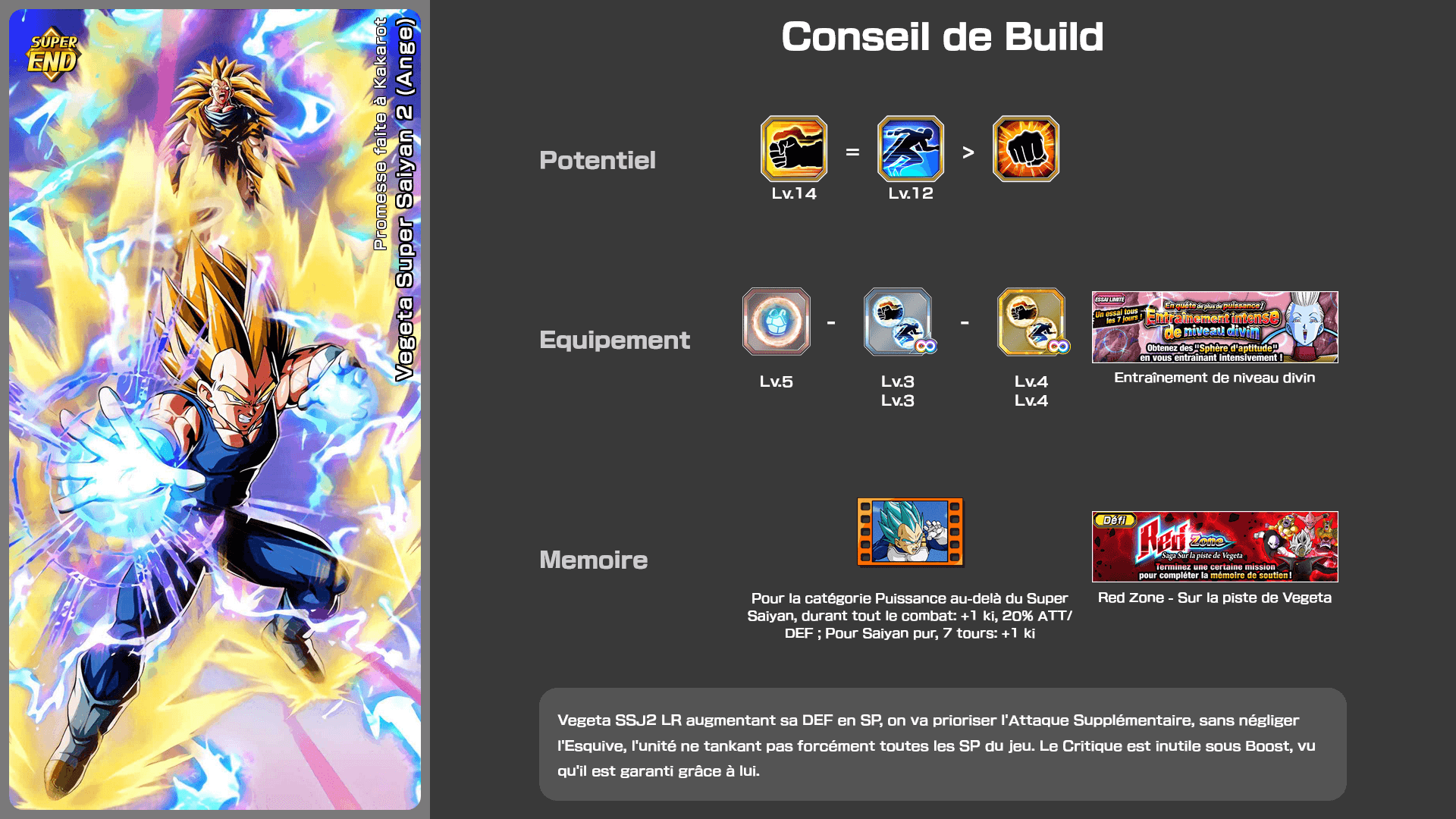Fiche n°2Vegeta Super Saiyan 2 (Ange) : Promesse faite à Kakarot