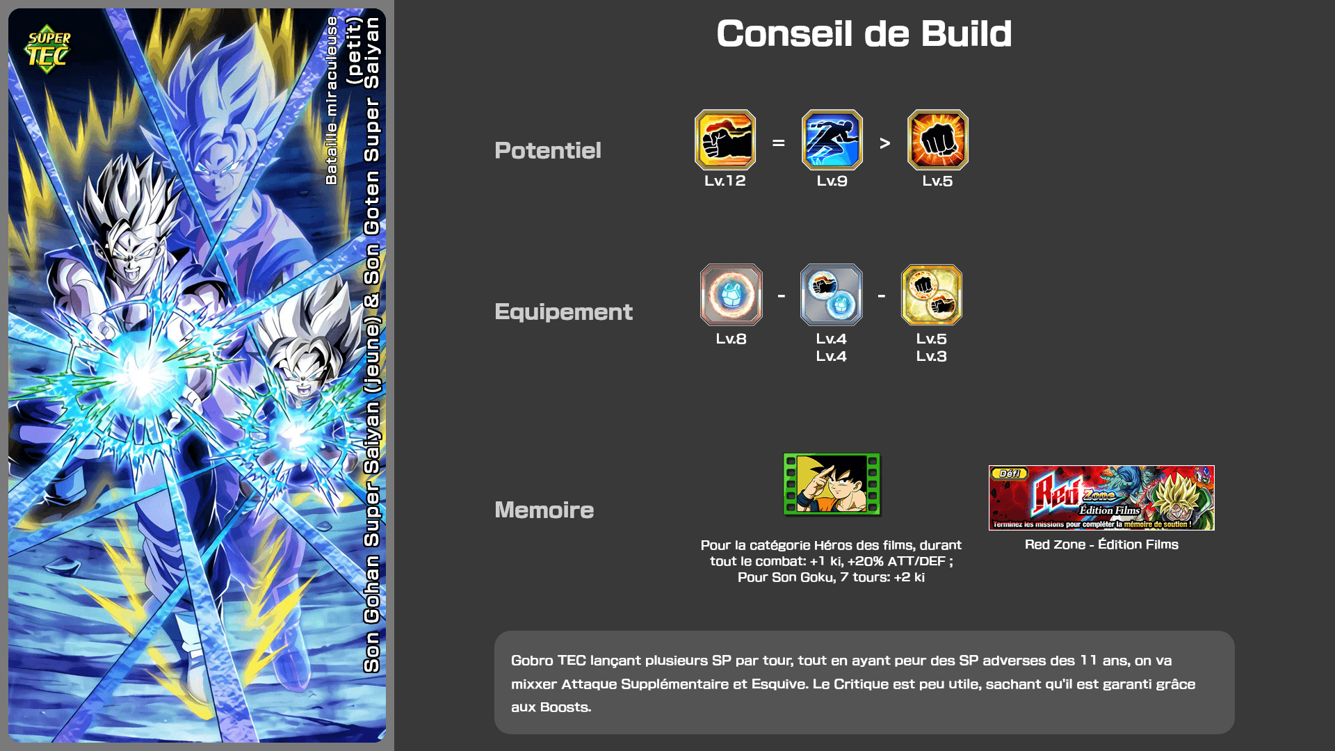 Fiche n°2Gohan Super Saiyan (jeune) et Goten Super Saiyan (Petit) : Bataille miraculeuse