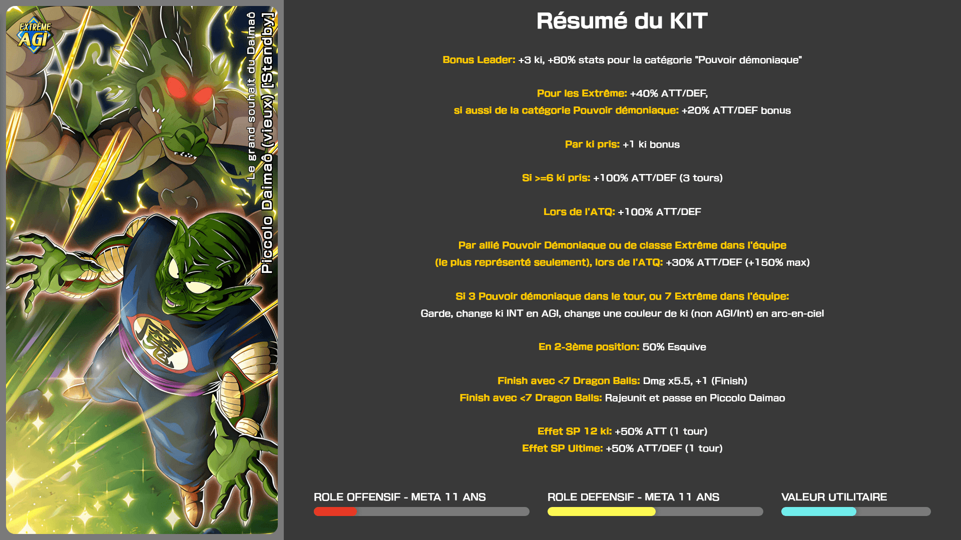 Fiche n°1Piccolo Daimaô (vieux) [Standby] : Le grand souhait du Daimaô