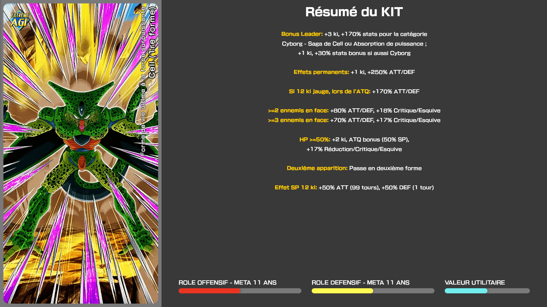 Fiche n°1Cell (1re forme) : Forme de vie ultime à la force surpuissante