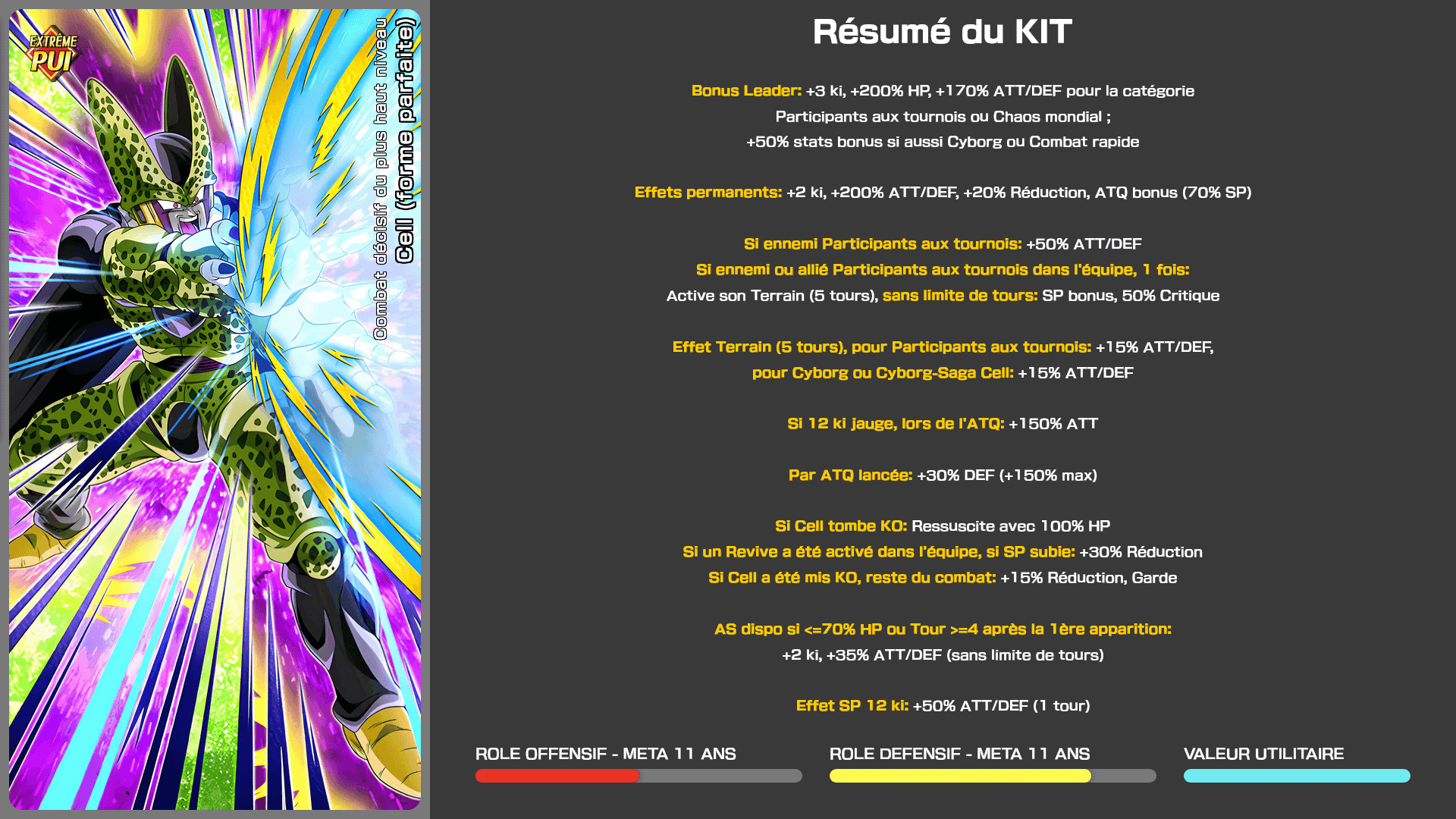 Fiche n°1Cell (forme parfaite) : Combat décisif du plus haut niveau