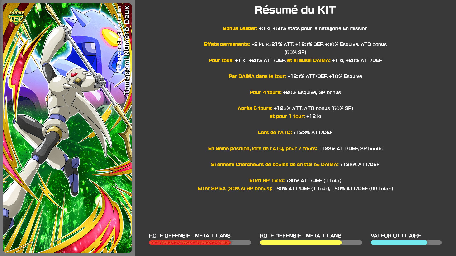 Fiche n°1Tamagami Numéro Deux : Épreuve du deuxième monde des démons