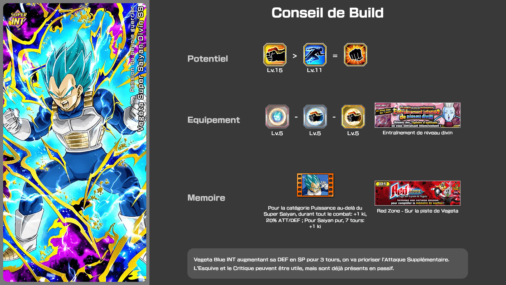 Fiche n°2Vegeta Super Saiyan Divin SS : Passion du peuple guerrier