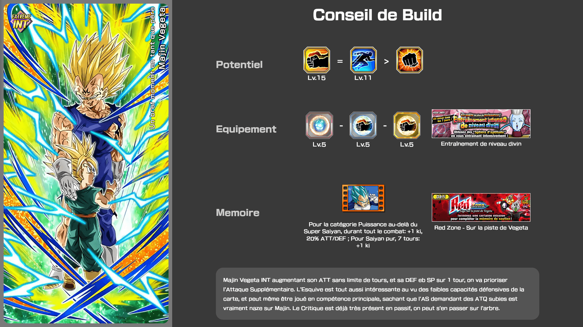 Fiche n°2Majin Vegeta : Un bref moment en tant que père
