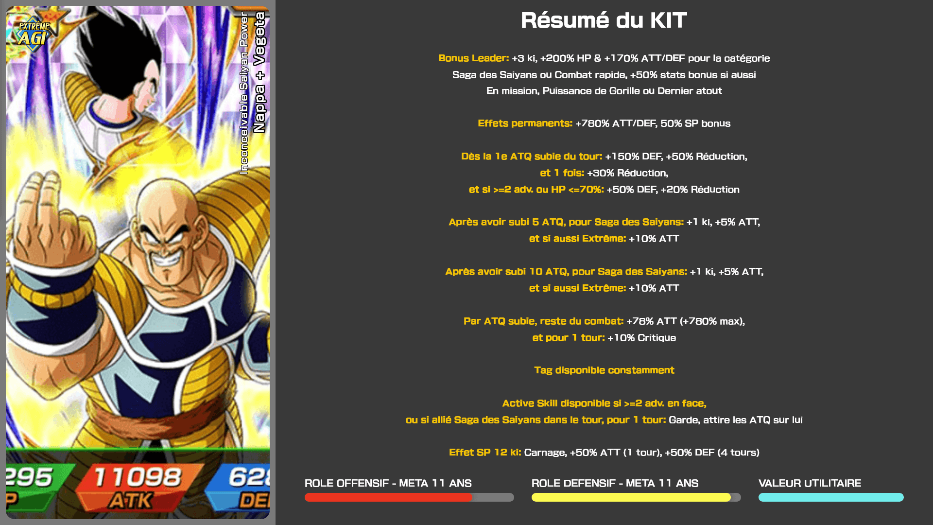 Fiche n°1Nappa + Vegeta : Inconceivable Saiyan Power