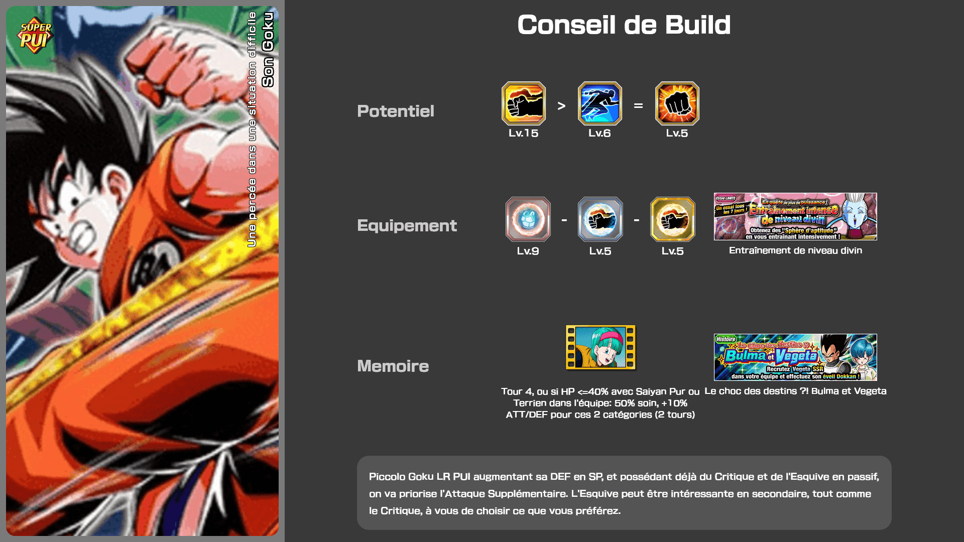 Fiche n°2Son Goku : Une percée dans une situation difficile