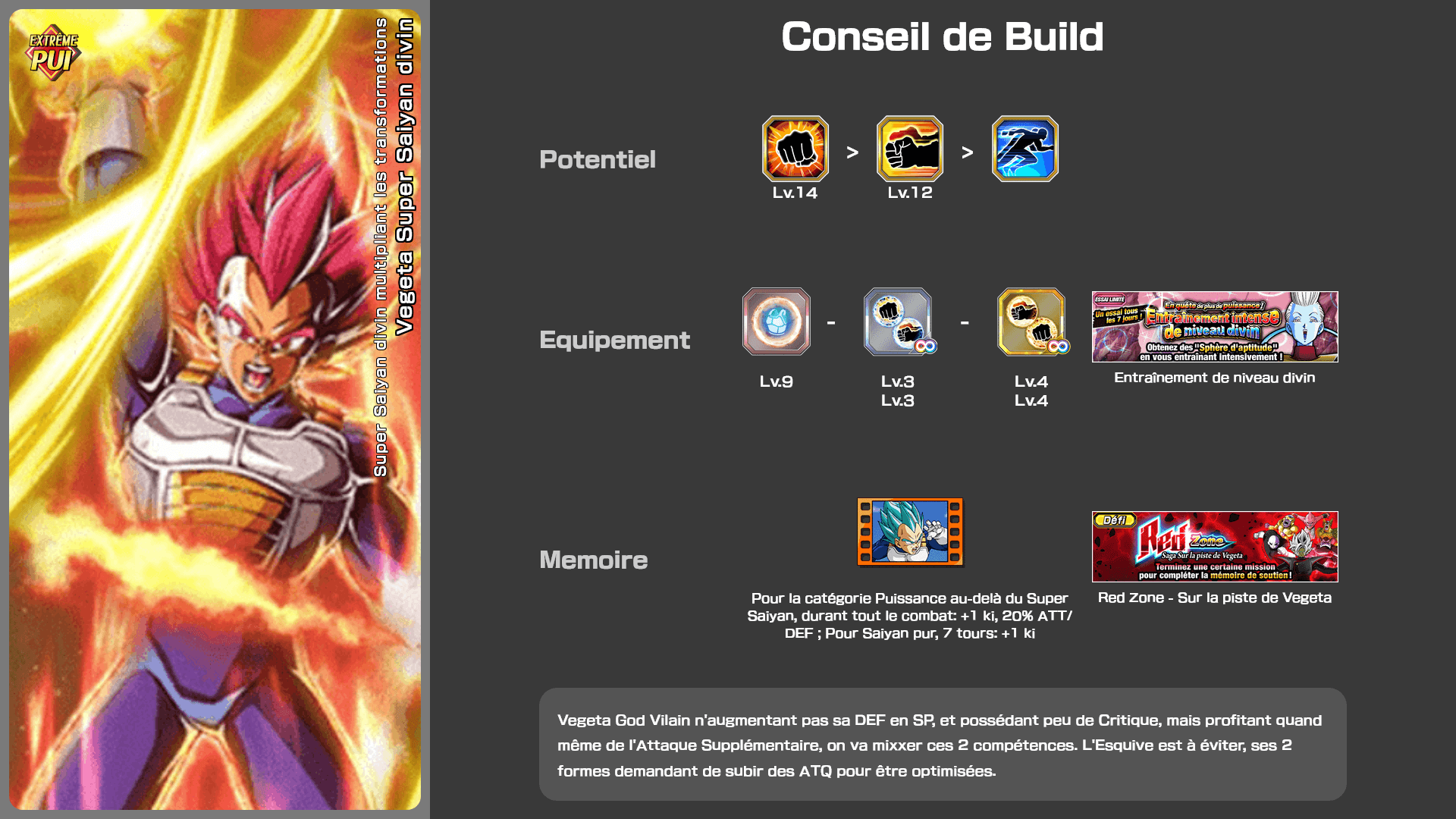 Fiche n°2Vegeta Super Saiyan divin [AS] : Super Saiyan divin multipliant les transformations