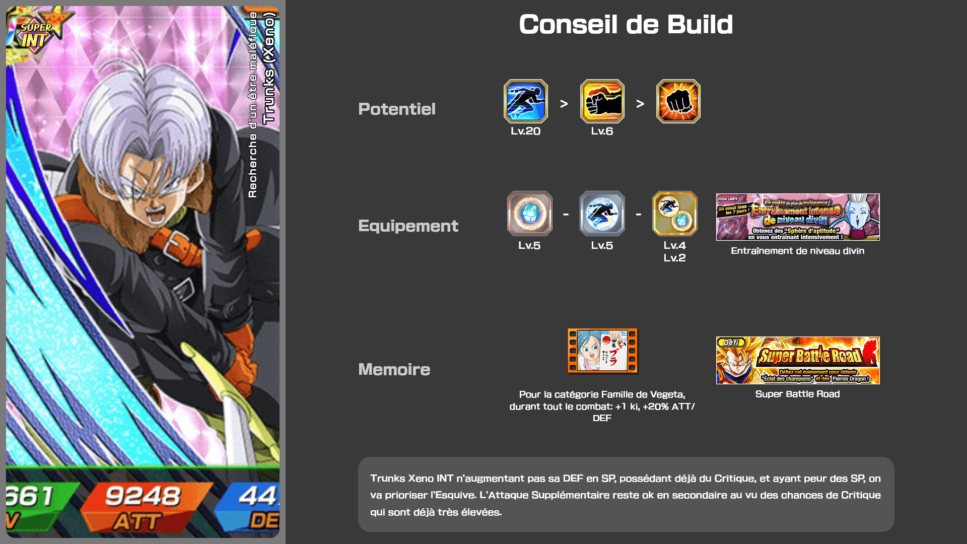 Fiche n°2Trunks (Xeno) : Recherche d'un être maléfique
