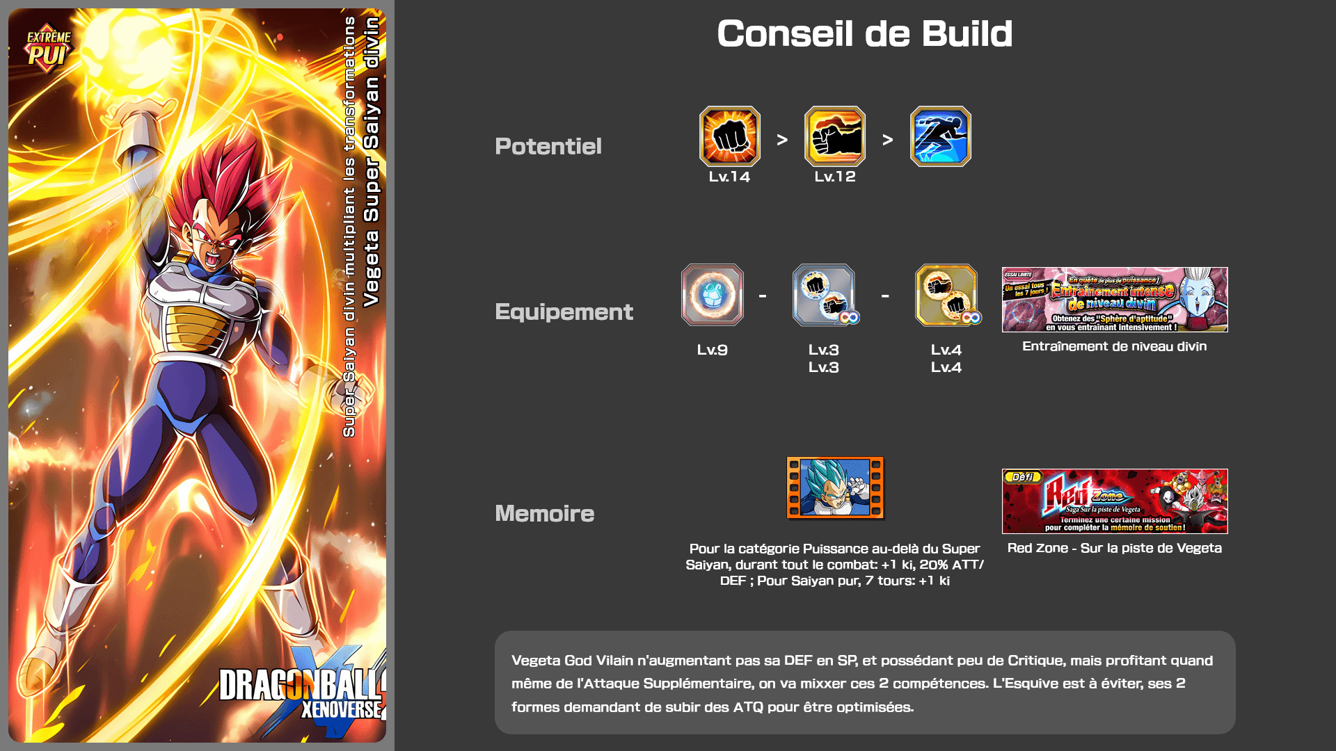 Fiche n°2Vegeta Super Saiyan divin [AS] : Super Saiyan divin multipliant les transformations