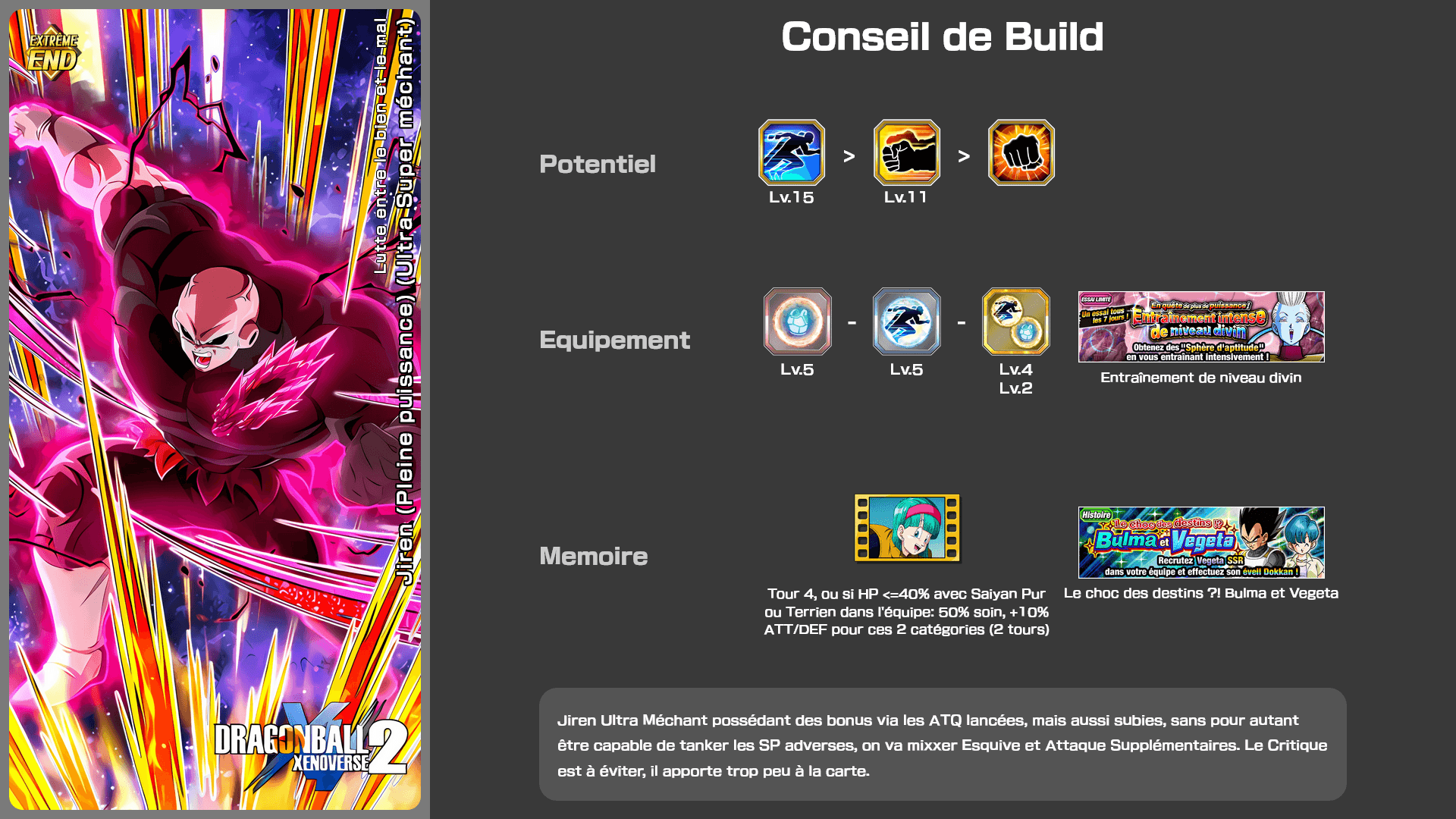 Fiche n°2Jiren (Pleine puissance) (Ultra Super méchant) : Lutte entre le bien et le mal