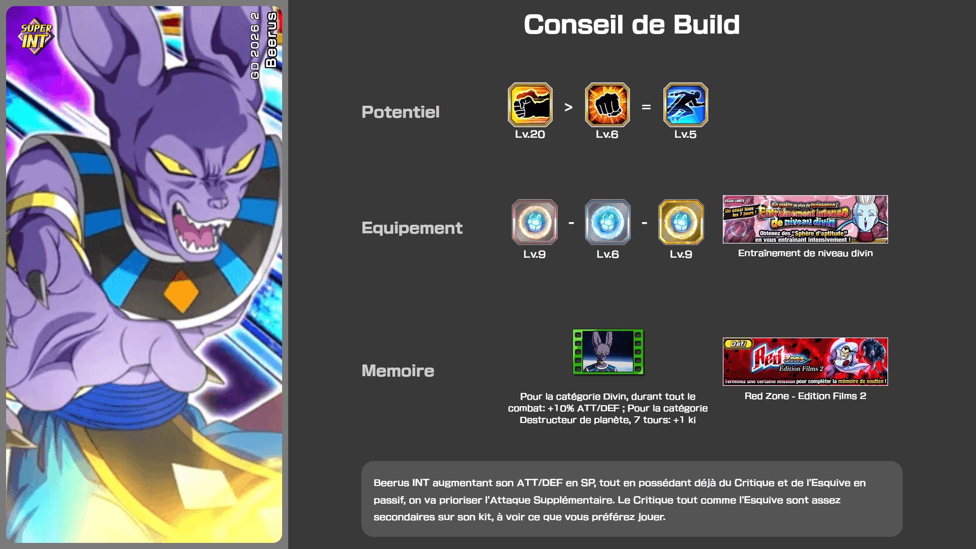 Fiche n°2Beerus : GD 2026 2