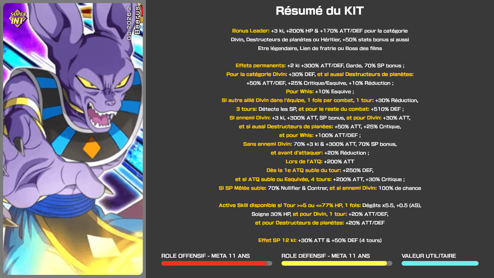 Fiche n°1Beerus : GD 2026 2