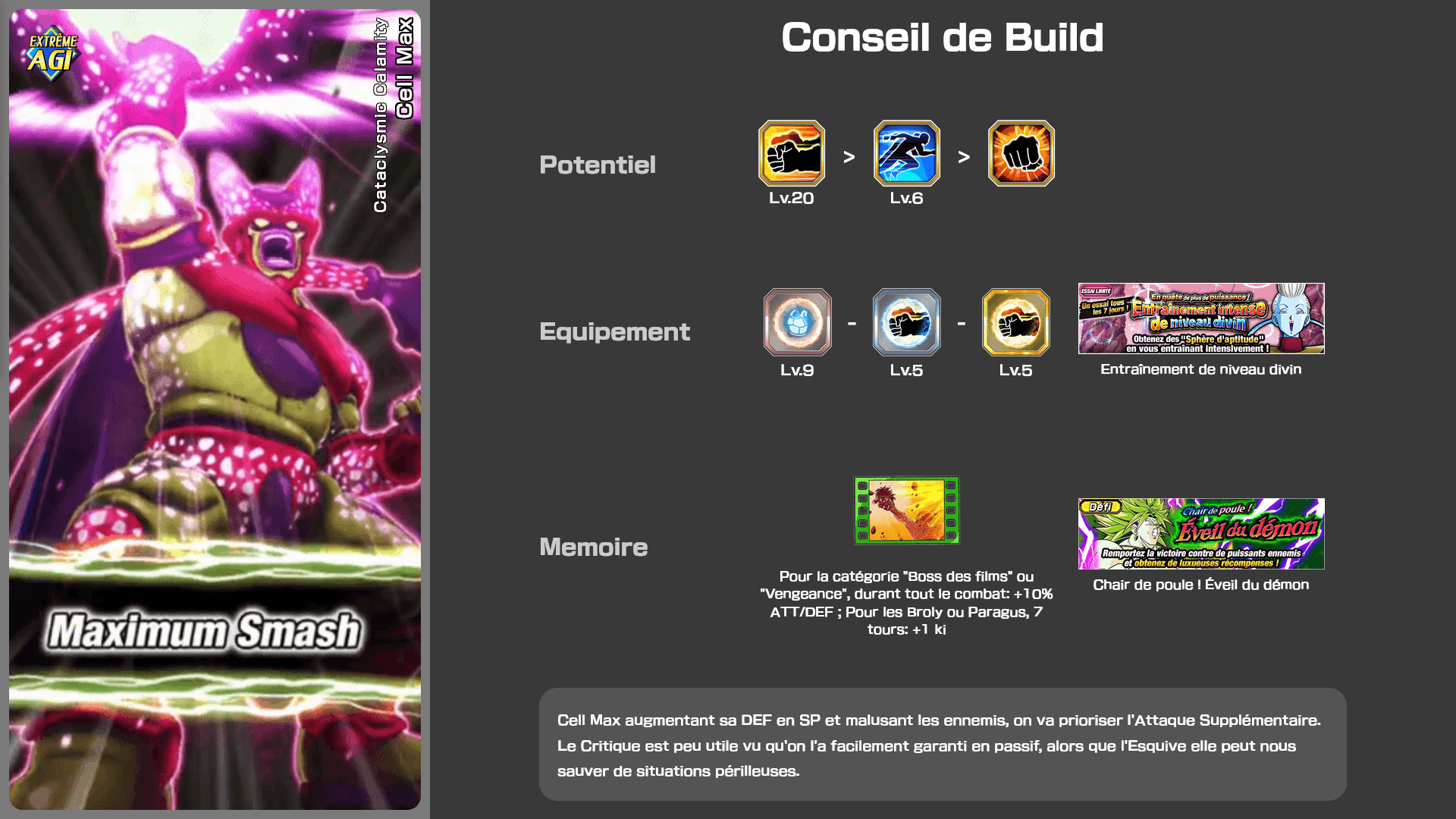 Fiche n°2Cell Max : Cataclysmic Calamity