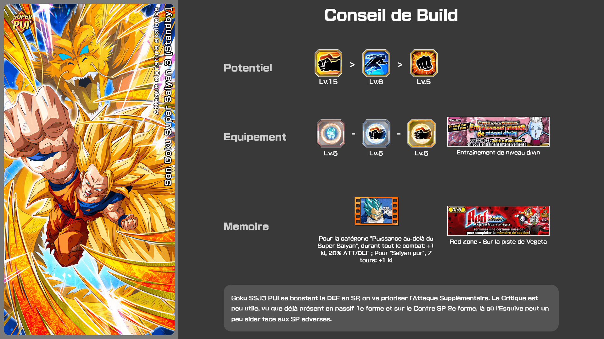 Fiche n°2Son Goku Super Saiyan 3 [Standby] : Poing mortel explosif