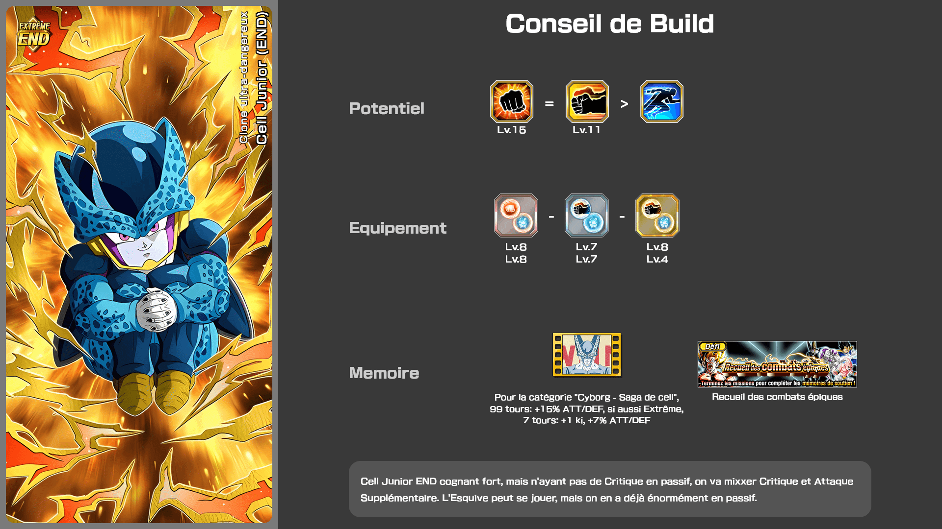 Fiche n°2Cell Junior (END) : Clone ultra-dangereux