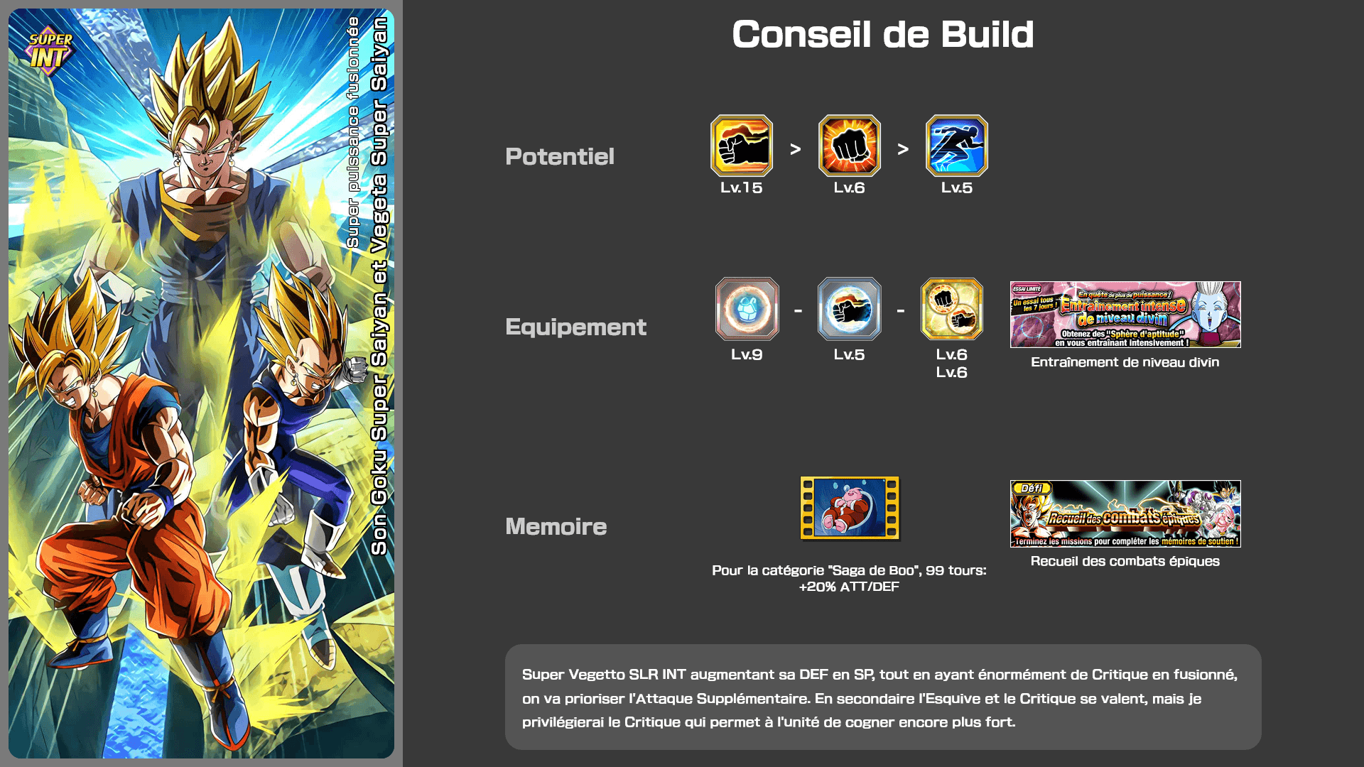 Fiche n°2Son Goku Super Saiyan et Vegeta Super Saiyan : Super puissance fusionnée